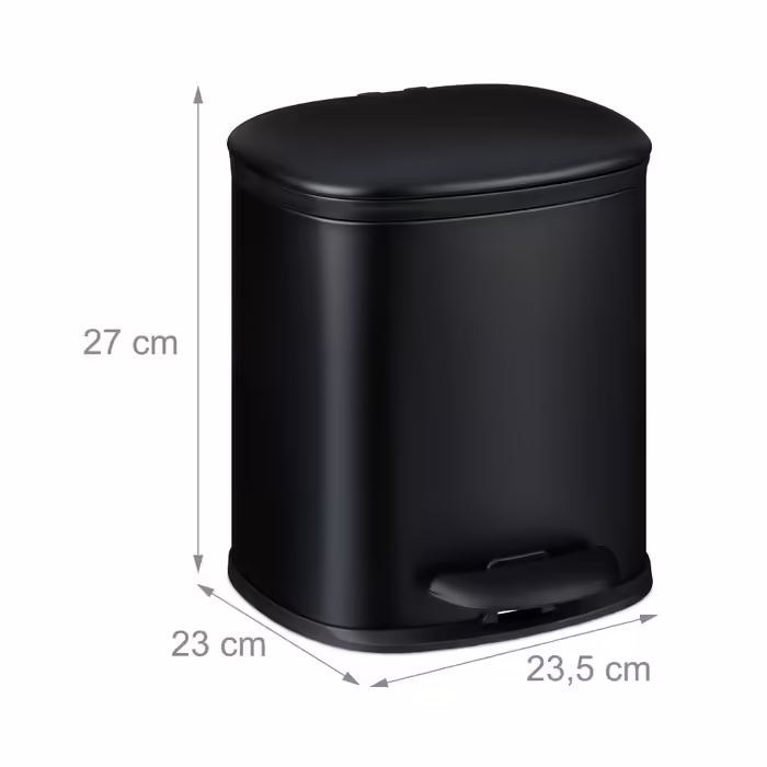 Relaxdays 5 l Bath Trash Can with 2 Inner Bins
