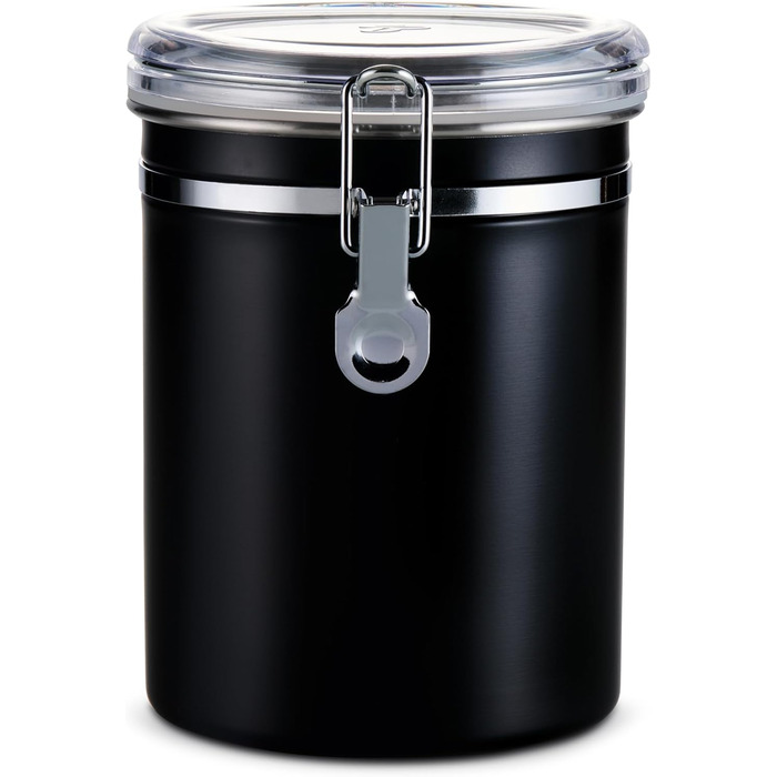 Тчібо Аромадоз, кавова банка, 500г, герметична, нержавіюча сталь, чорна