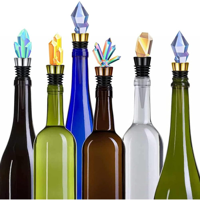 20 Empty Bottle Caps with Threaded Posts, Metal Wine Stopper Inserts Set, Hardware for DIY Projects, Woodturning