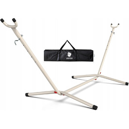 Стійка для гамака Altera біла, металева, двомісна, до 200 кг, з чохлом