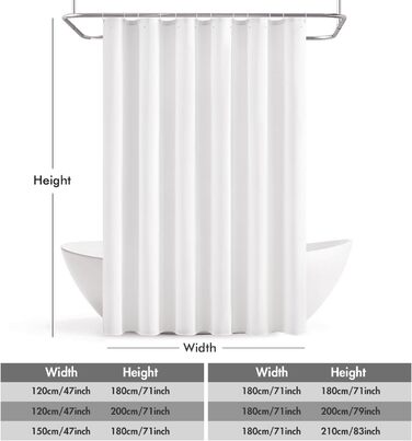 Шторка для душу MIULEE з льону, текстурована, 120x200 см, важка, готельний стиль, поліестер, водовідштовхувальна, антигрибкова, миється, тканинна шторка для ванної кімнати з 8 кільцями