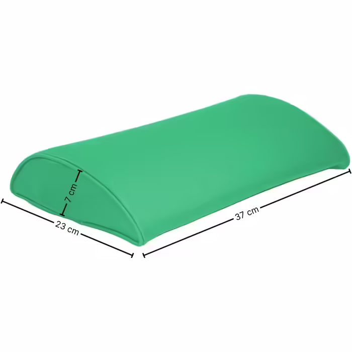 ATC Handels GmbH Lumbar Pillow with Faux Leather Cover 37 x 23 x 7 cm - Neck Support Pillow (green)