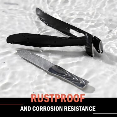 Кусачки для нігтів BEZOX ергономічні з похилим лезом для товстих нігтів (чорні). Кусачки для нігтів для літніх людей, чоловіків та жінок з металевим пилком.