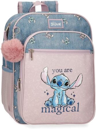 Дитячий рюкзак Disney Stitch з помпоном, багато відділень - ідеальний для школи