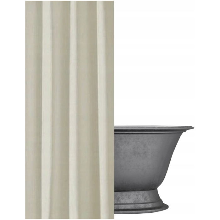 Текстильна штора для ванни NOW-ART, 150 x 180 см