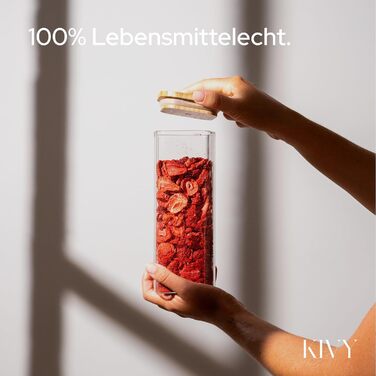 Скляні контейнери для зберігання KIVY, 12 шт. - кутові, з кришкою, бамбук