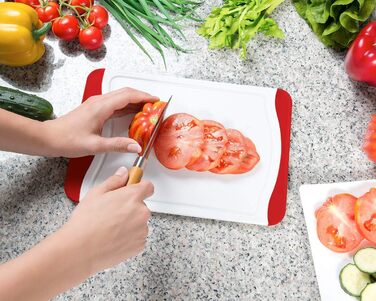 Rosenstein & Söhne Cutting Board Set, BPA-Free: Set of 6 Cutting Boards in 6 Colors, Antibacterial, each 29 x 20 cm (Breakfast Boards, Kitchen Board, Kitchen Helper)