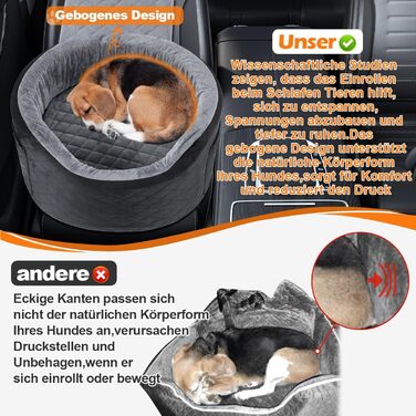 Автокрісло для собак - чорне автокрісло-бустер для маленьких собак з піною Memory Foam 28D, неслизька водонепроникна підкладка, переноска для подорожей з кишенями та ковдрою, чорний