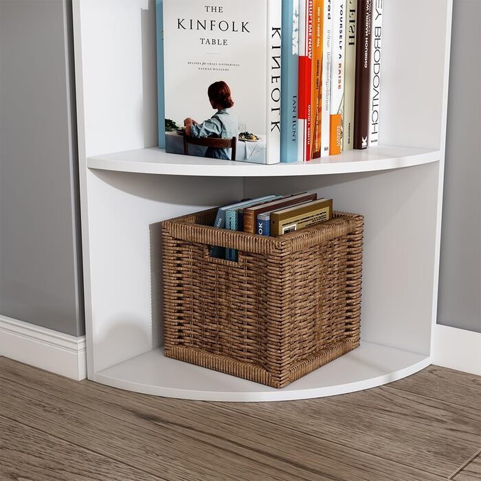 Кутова книжкова полиця Vicco Fabienne, біла, 30x60 см, 3 секції (5 секцій)