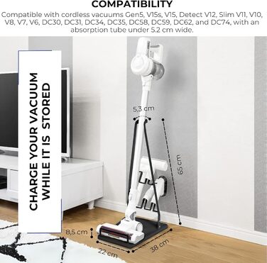 Підставка для пилососа MAGIC SELECT сумісна з Dyson V15, V6, V7, V8, V10, V11, металева, без свердління