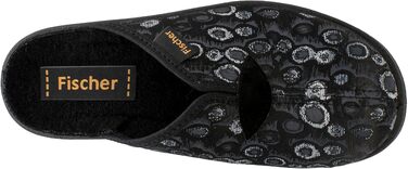 Жіночі домашні капці Fischer з комфортною колодкою та клиновим каблуком, сірі, розмір 39 EU