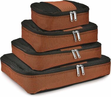 Набір валіз Travel Select Amsterdam (4 шт.) - розширюваний, 88 літрів, червоний, помаранчевий, сірий