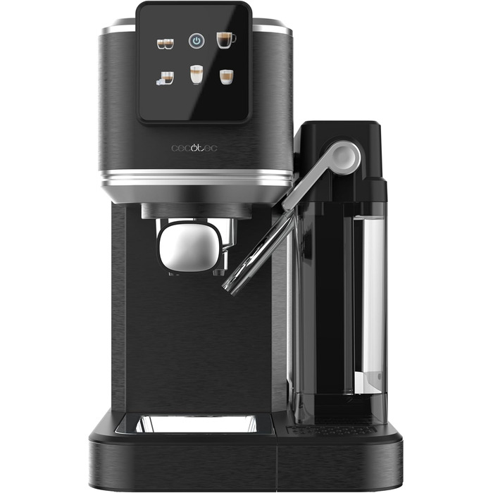 Кавомашина еспресо Cecotec Power Espresso 1350 Вт, 20 бар, сенсорний дисплей, резервуар 1.5л, капучинатор, подвійний холдер