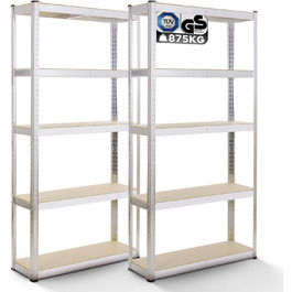 Arebos Heavy-Duty 2-Tier Shelf Set