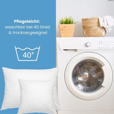 wometo 2er Set Feather Pillow 100% Feathers 80x80-1200g oekoTex Pillow Head Pillow Filling Pillow Cover Cotton white/Inner Pillow/Pillow Filling/Sleeping Pillow (2 pieces) 80 x 80 cm
