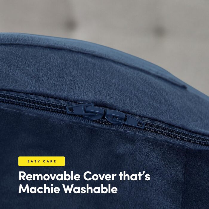 Велике крісло-мішок для читання з підсвічуванням, комфортне та зручне, з підстаканниками, кишенями для зберігання, знімною подушкою для шиї та знімним чохлом, ідеальне для відпочинку, роботи, велике, темно-синій