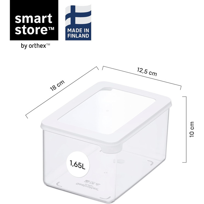 Набір контейнерів для зберігання SmartStore 5 шт. герметичні, пластикові, без BPA, для кухні - 2x 0.8л, 2x 1.6л, 1x 1.65л