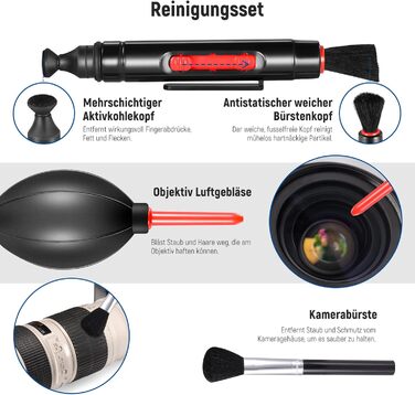 Набір об'єктивів NEEWER 52mm: ширококутний, телеоб'єктив, макро, ND-фільтри (ND2, ND4, ND8), UV, CPL, FLD для APS-C