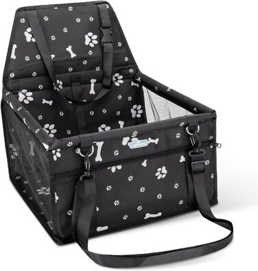Автомобільний крісло-переноска для собак та котів Nobleza, 40x34x25 см, чорний