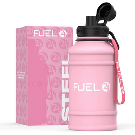 Extra Stark Stainless Steel Metal Water Bottle 1.3L & 2.2L - Leak-Proof & BPA-Free Stainless Steel Water Bottle - Robust Water Bottle Gym, Sports Stainless Steel Water Jug Bottle for Adults (1300 ml, Pink)