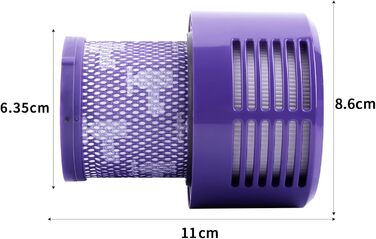 Фільтри для пилососа Dyson 3 шт. Заміна для V15, SV14, SV17, SV22 Detect Animal Absolute Extra Pro Torque Drive, #970013-02 (V10)