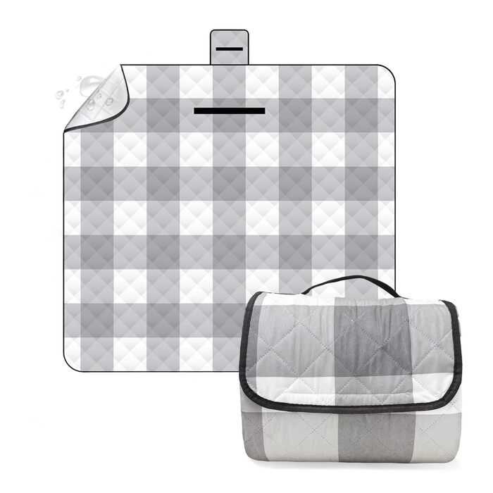 Плед для пікніка 200x200 см водонепроникний, великий, антипісовий, ізольований, м'який, миючий для пляжу, кемпінгу, парку