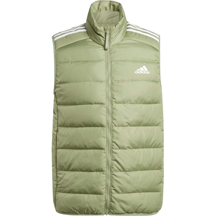 Жилет Adidas Essentias 3-Stripes Down Vest для чоловіків, колір: темно-зелений (S)