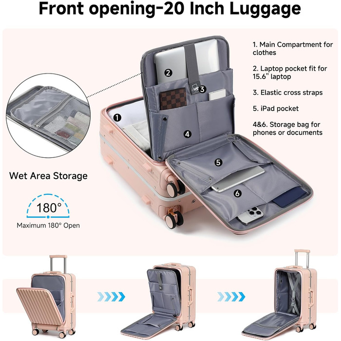 Чемодан-валіза Sea Choice 2 в 1: великий (78 см) та середній (55 см), зелений, з TSA замком та зручним тримачем для напоїв