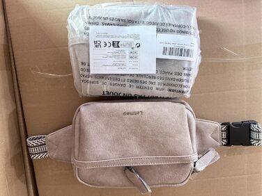 Жіноча сумка на пояс, кросбоді, з PU шкіри, водовідштовхувана, антикрадіжна, 4 відділення, чорна, на блискавці, 19.05 x 15 см, 55 см ремінець, ручне прання