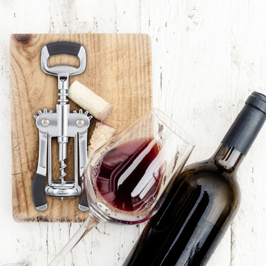 Relaxdays Lever Corkscrew with Bottle Opener
