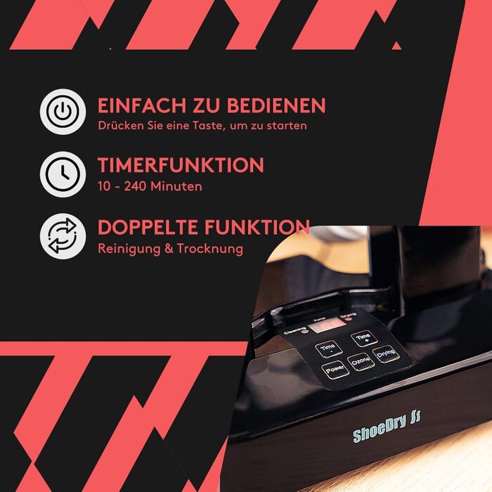 Сушар для взуття Ozone SHOEDRY з озоновою технологією: знищує бактерії та грибок, видаляє неприємні запахи, забезпечує свіжість та чистоту, енергоефективний