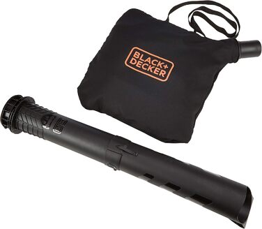 Black+Decker 3-in-1 Electric Leaf Blower / Leaf Vac BEBLV260 (2.600 Watt, with Shredder, high blowing speed of 315 km/h, 40l collection bag and carrying strap, for patios, paths, driveways)