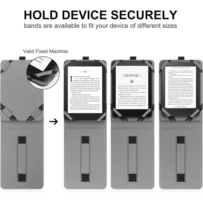 Чохол для Kindle/Kobo/Tolino/Pocketbook/Sony 6-6.8-7 дюймів, універсальний, з петлею, колір м'ята