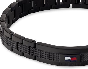 Tommy Hilfiger Браслет на руку для чоловіків з нержавіючої сталі, чорний або срібний