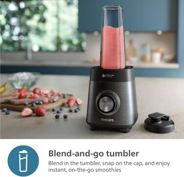 Philips 5000 Series Mixer – 1200W Motor • ProBlend Plus Technology • Dishwasher-Safe Parts • Automated Cleaning • 2L Capacity • Black (HR3041/00) 1.4Kg (6 portions) Wi-Fi Connection