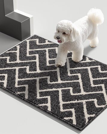 Килимок для дому 60x90 см, чорний, вологостійкий, антиковзаючий. Килимок для входу, тераси, прихожого.