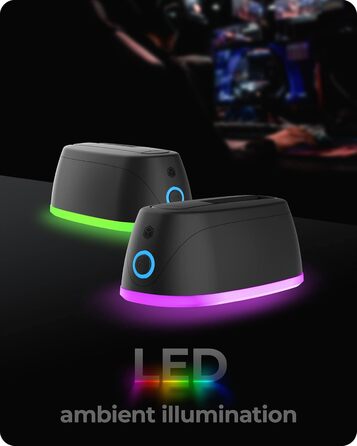 Док-станція ICY BOX для HDD/SSD USB 3.0 з RGB підсвічуванням, підтримка 2.5/3.5