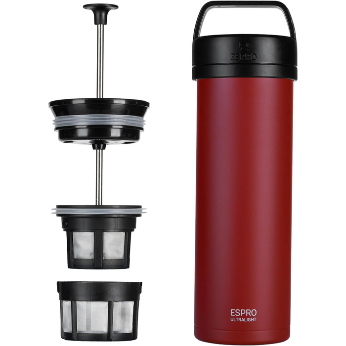 Френч-прес для кави ESPRO Ultralight 475 мл, термос, синій