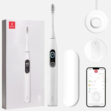 Oclean X Pro Elite: електрична звукова зубна щітка + кейс для подорожей, сірий