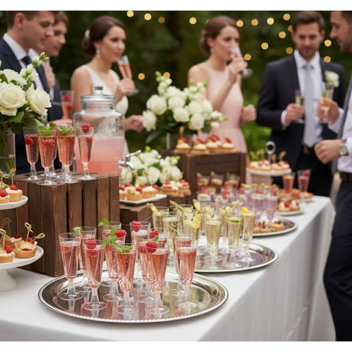 Набір келихів для шампанського Matana 48 шт. 150 мл, пластикові, преміум-якість, багаторазові