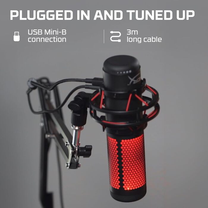 HyperX QuadCast USB мікрофон для стрімерів та геймерів, чорний