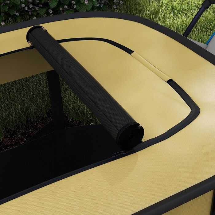 Клітка для собак PawHut, переносна, складана, жовта, 94 x 74 x 60 см