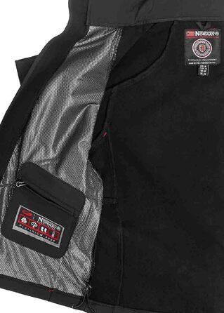 Чоловіча куртка-софтшелл Geographical Norway Tambour, чорна, розмір XXXL