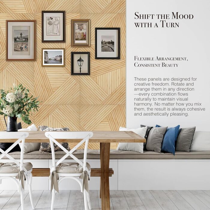 Акустичні настінні панелі Soon Global для звукоізоляції, декоративні поглинаючі панелі з дерева, 121,9 x 81,3 см, колір Блакитно-зелена аура