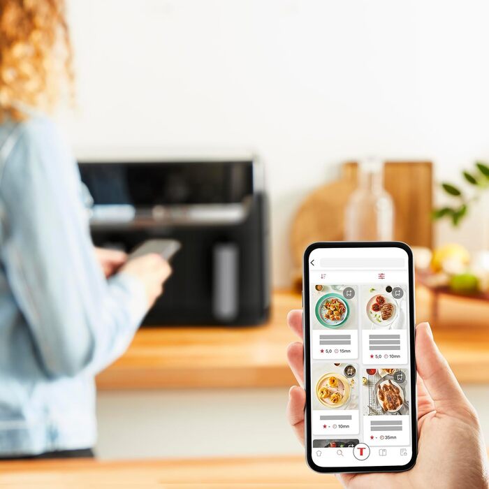 Tefal EY9018 Dual Easy Fry Double Chamber Air Fryer | 5.2/3.1 L Capacity | two independent drawers | 7 automatic programs | energy-saving | Black Dual 8.3L Black