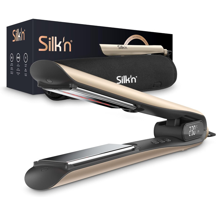 Випрямляч для волосся Silk'n SilkyStraight з інфрачервоною та іонною технологією, для різних типів волосся, бежевий