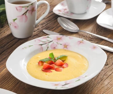 Обідній сервіз VEWEET ANNIE, порцеляновий набір на 12 осіб, 100 предметів