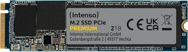 Intenso 2TB M.2 SSD PCIe Premium: Швидкий NVMe накопичувач (2100 MB/s)