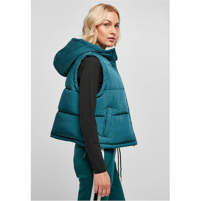 Жіночий жилет Urban Classics з переробленого твіду з пуховою оббивкою, розмір XL, колір jasper