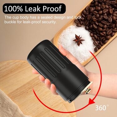 Термокружка для кави HomeAlexa з цифровим дисплеєм, 410 мл, нержавіюча сталь 316, ізольована, з кришкою, чорна